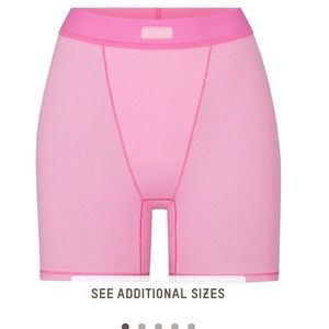 Skims cotton rib boxer bubblegum pink